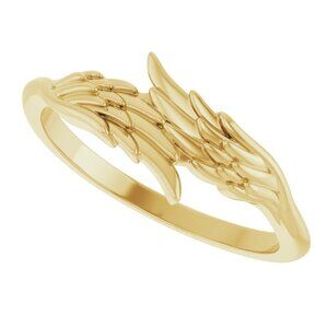 14k Gold Angel Ring